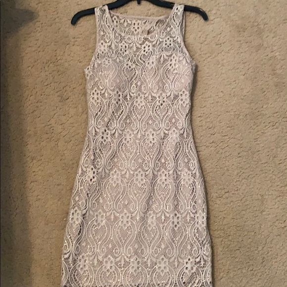 Sequin Hearts Lace Mini Dress - Picture 1 of 2
